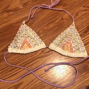 BEADED BIKINI TOP